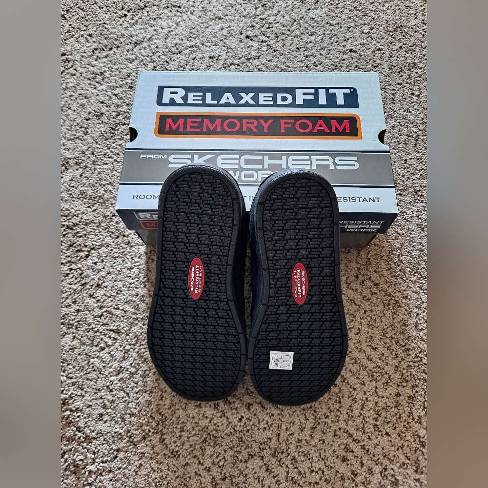 Skechers Shred Treads Relaxed Fit SR EH black Shoes Size 8.5 - Picture 8 of 9